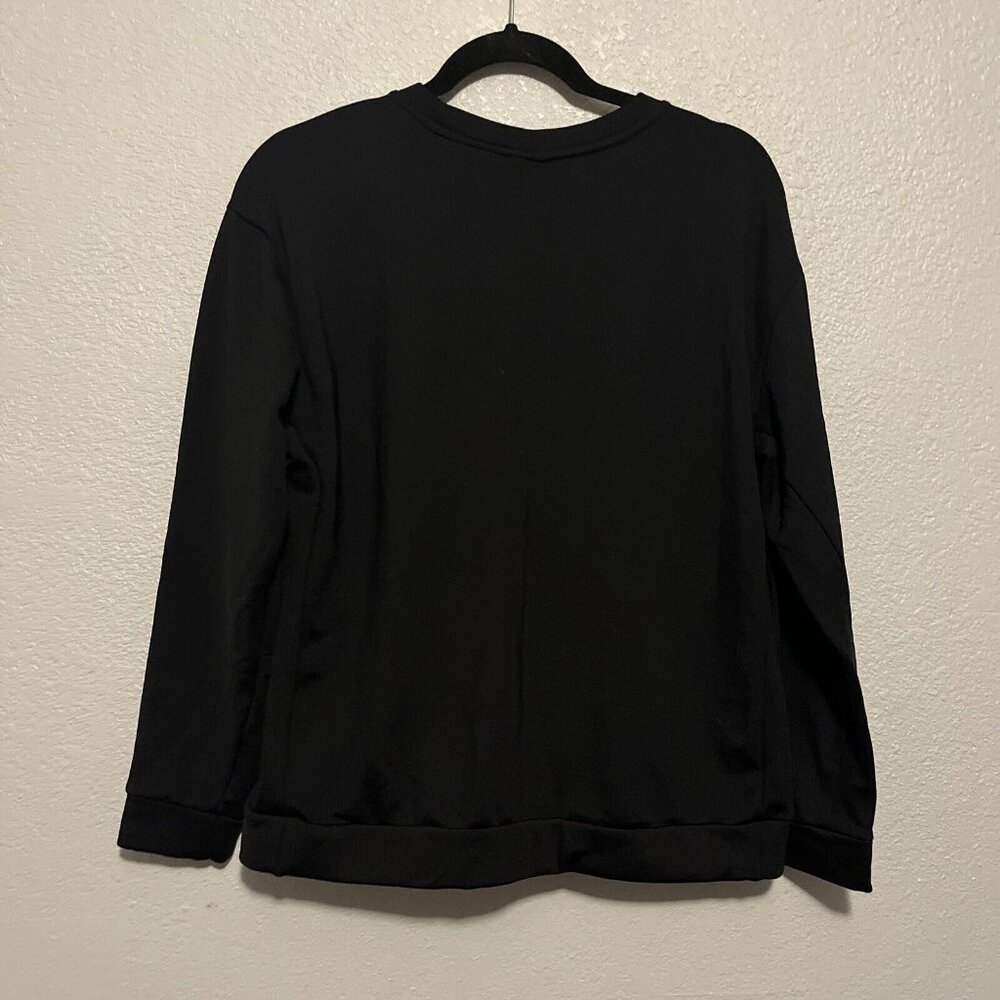 Nike Black Thermal Long Sleeve Shirt, Fuzzy Inside Size Small Logo On Left Chest - Picture 8 of 8
